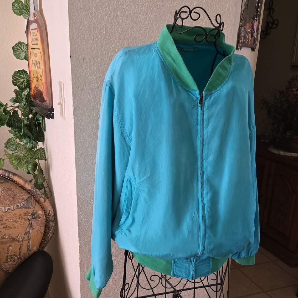 100% Pure Silk Light Jacket SZ S.